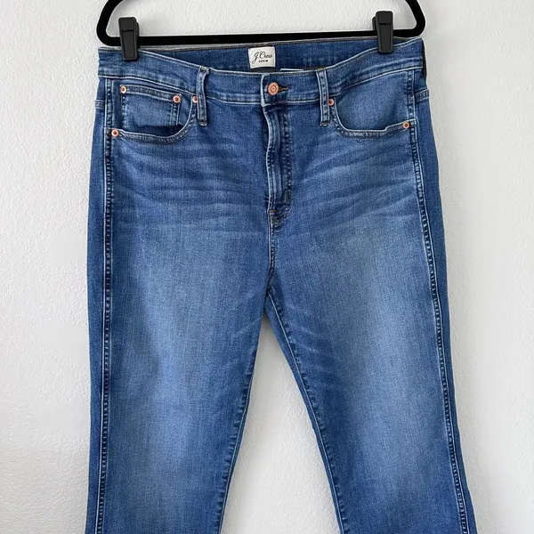 J. Crew Size( 32) Women's Jean Vintage Straight High Rise‎ Medium Wash - Image 9