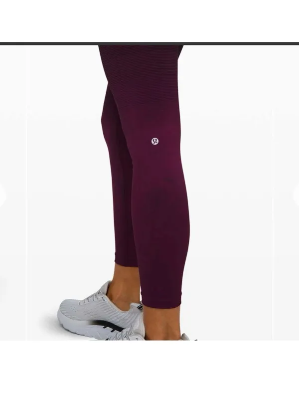 Lululemon Ebb to Train Tight *Wash Marvel / Black / Black size2 NEW - Image 4