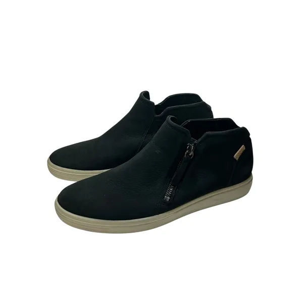 ECCO Soft 7 Tred Zip Booties Black Nubuck Leather High‎ Top Sneakers 430243 - Image 4