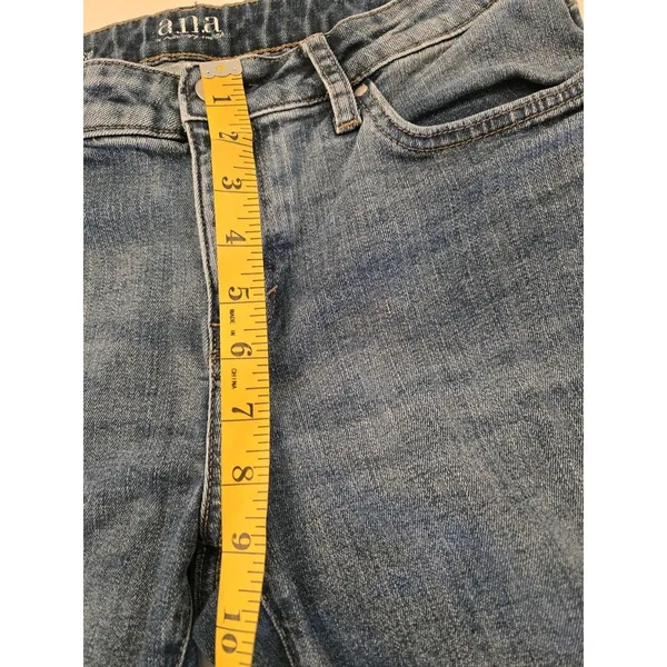 a.n.a. Women's 6 Mid-Rise Slim Bootcut Jeans Medium Wash Blue Denim Y2K - Image 2