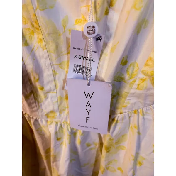 WAYF‎ Yellow White Floral Desi Corset Dress Size XS NWT - Image 9