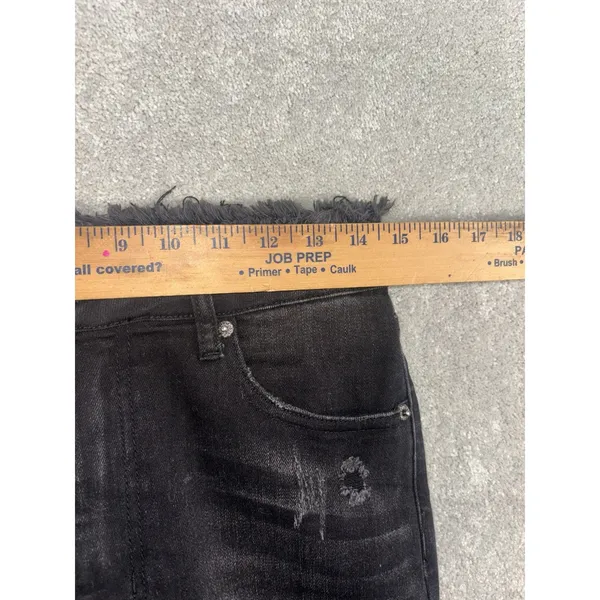 risen black fray jeans‎ straight leg size 9 - Image 6