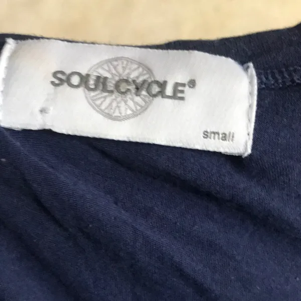 SoulCycle Pack Tribe Open Back Tank Blue Women's Size Small - Image 6