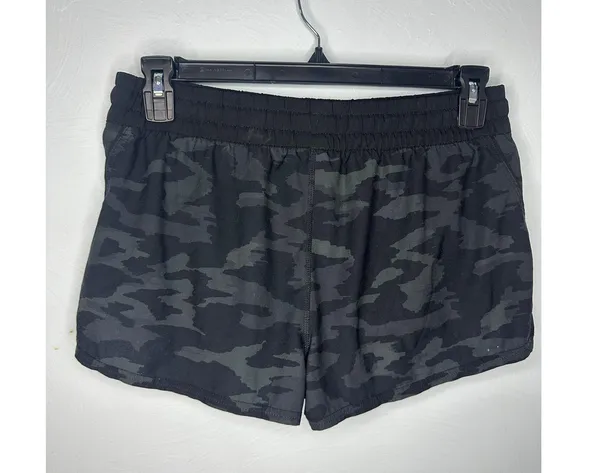 Vuori Clementine 2.5" Shorts Women's Size Large Black Gray Camo Running Active - Image 2