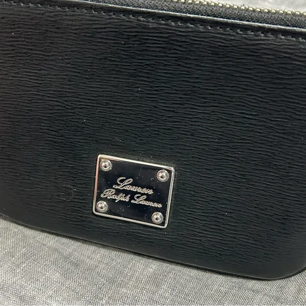 Lauren Ralph Lauren Black Leather Coin Purse Clutch Wristlet - Image 2