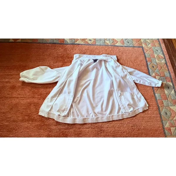 Koret White Minimalist Zip Jacket Lightweight Casual Size M - Image 6