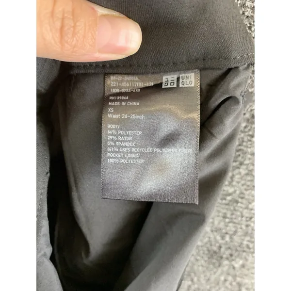 UNIQLO Women XS Black Smart Ankle Pants Tapered Stretch Office Work Trousers - Image 5