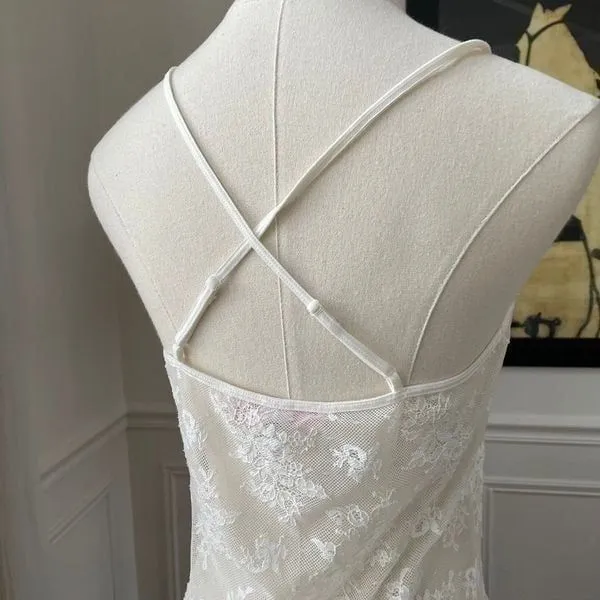 Victoria's Secret stretchy sheer lace chemise ivory Small - Image 8