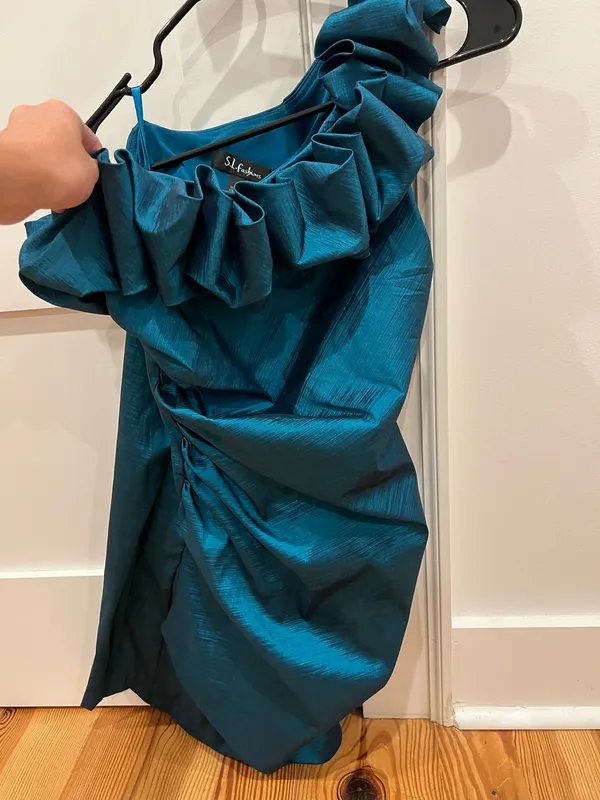 SLFasions one shoulder dress Blue Size 8 - Image 2