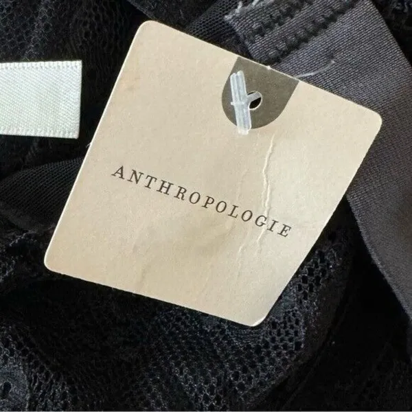 ANTHROPOLOGIE Lace Velvet Corset Top Black Size L NEW - Image 9