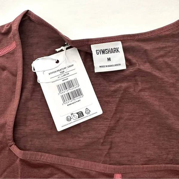 Gymshark M Stitch Feature Crop Top - Image 3