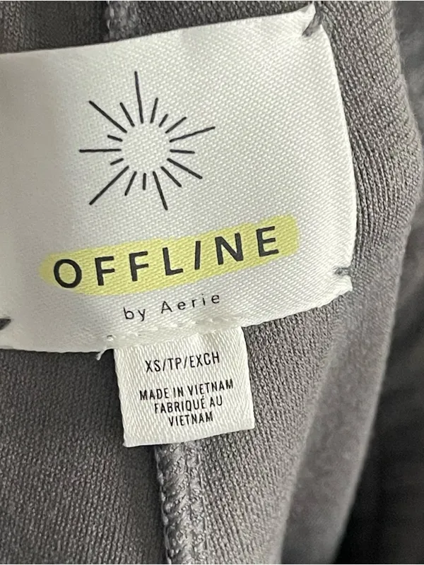 OFFLINE X AERIE | Charcoal Gray Velour Jogger Pants Sz XS - Image 7