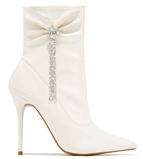 New Embellished Pointed Toe Bootie 5.5 - Image 4
