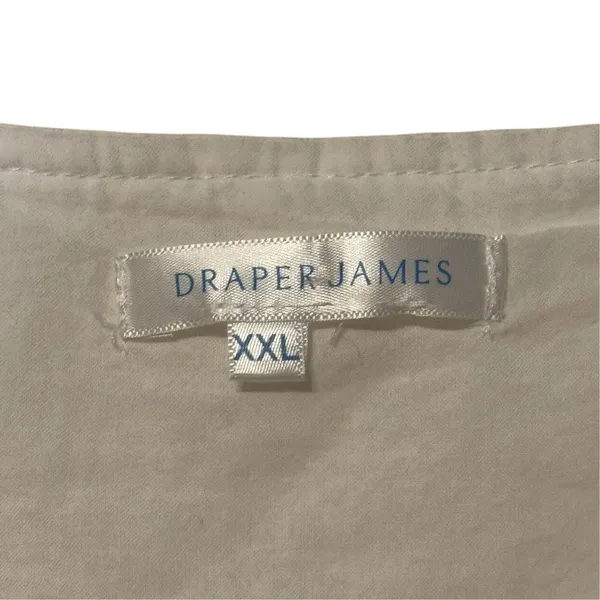 Draper James Womens White Eyelet Puffed Sleeve Peasant V-Neck Blouse XXL - Image 6