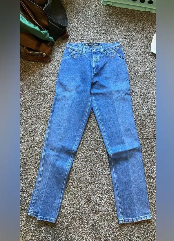 Rockies Riveted Rare Size 12 starched jeans long tall - Image 3