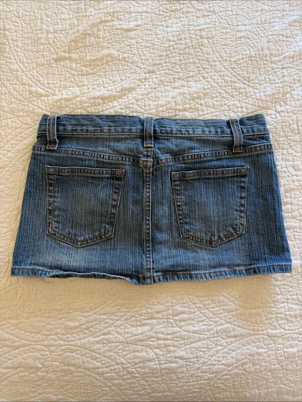 Brandy Melville John Galt Denim Ultra Mini Skirt - Casual Everyday Style - Image 3