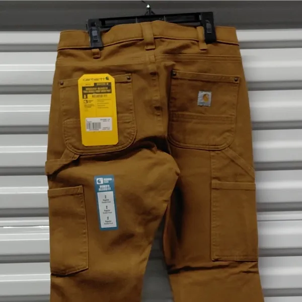 Carhartt Womens Utility Work Pants Size 2 Brown Twill Rugged Flex Double Front - Image 3