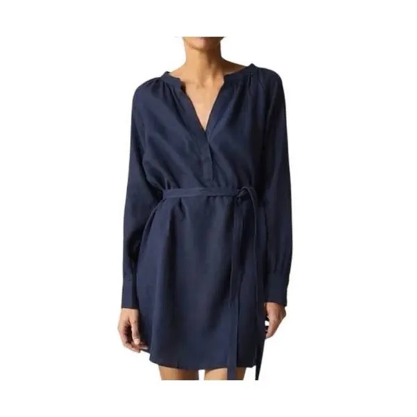 J. Crew dress size Extra Small blue linen cabana coverup - Image 3