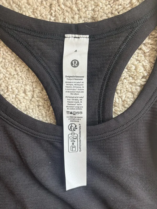 Swiftly Tech Cropped Racerback Lululemon Tank Top - Image 4