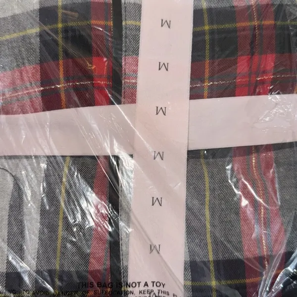 VICTORIA'S SECRET‎ Red Plaid xmas Flannel Long Pajama Set inseam short - Image 6