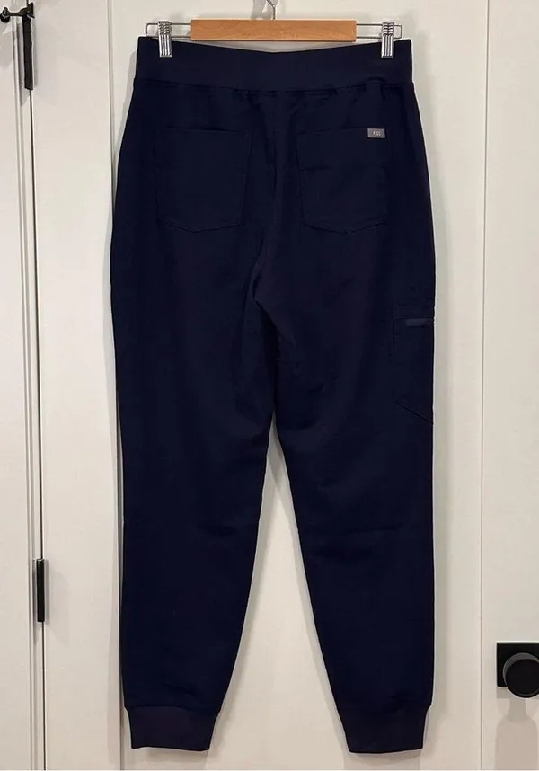 Figs Zamora Jogger High Waisted Scrub Pants Elastic Waist Navy Blue Medium Nurse - Image 6