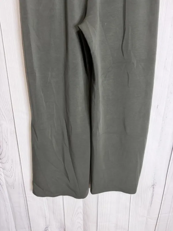Spanx Air Essentials Wide Leg Pants Women's XL Dark Green Drawstring Lounge Soft - Image 6
