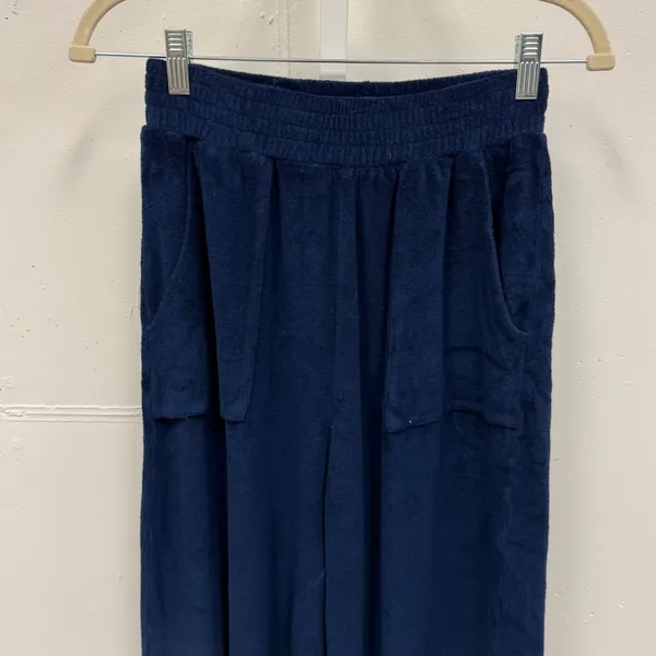 Anthropologie Electric& Rose Miramar Terry Pant in Blue Ombre Small Relaxed Navy - Image 4