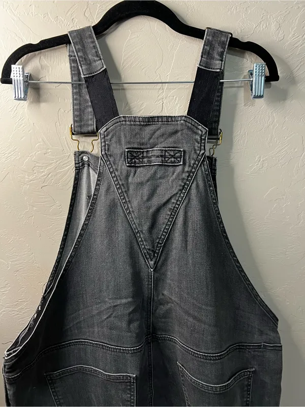 Dovetail Freshley Gray Workwear Canvas Overalls Plus Size Petite Reinforced Knee - Image 12
