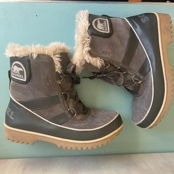 Sorel Tivoli II Tall Ankle Fur Lined Lace Up Winter Snow Boots Size 6.5 Women's - Image 9