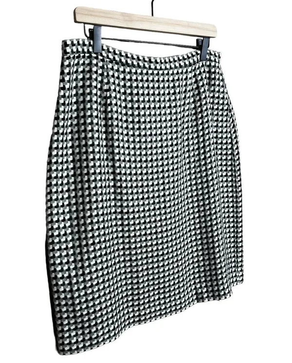 Liz Baker I Vintage 80s Black & White Houndstooth Skirt Suit Set Separates - Image 8