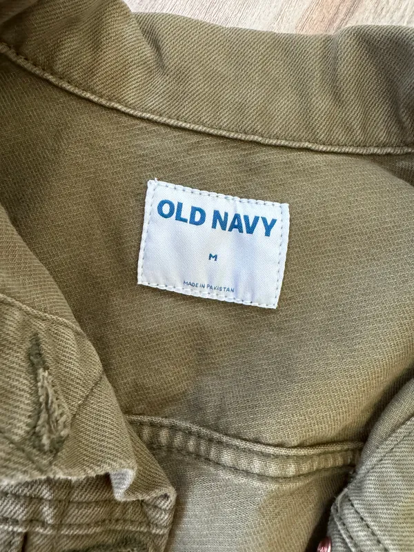 Old Navy Olive Green Jean Jacket - Image 2
