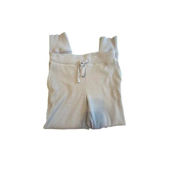 Haven Well Within Rib Knit Jogger Pants Small Blue Lounge Travel Quiet Luxury - Image 10