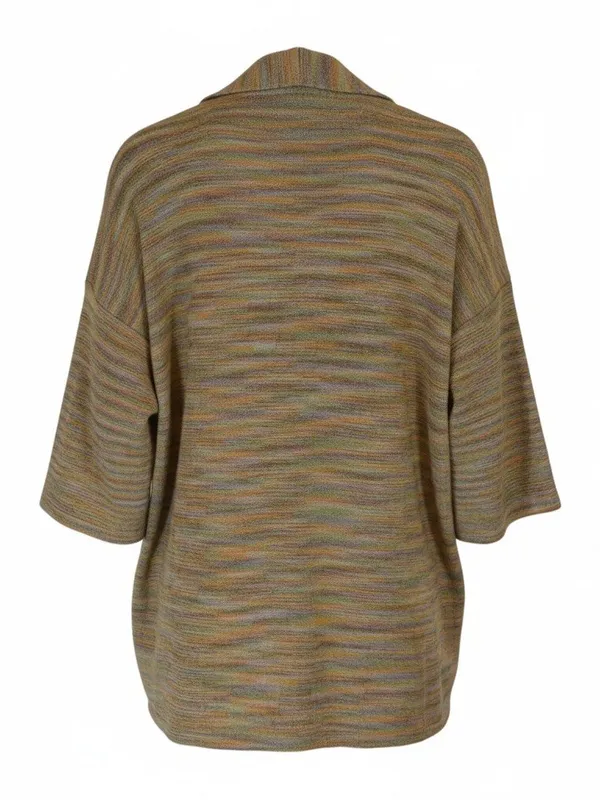 ZARA Women XL Multicolor Space Dye Button Front Knit Cardigan Sweater - Image 2