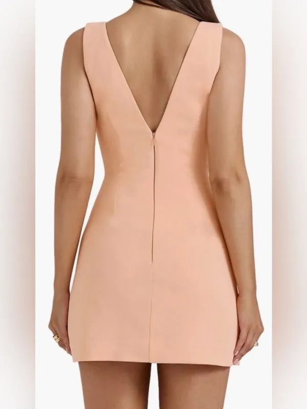 NEW House of CB Olympia Deep V neck sleeveless mini Dress sz Medium - Image 2