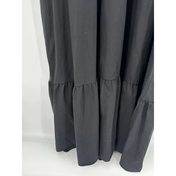 Express Womens Black Tiered Maxi Dress Size XL NWT Minimal Cottage Quiet‎ Luxury - Image 4