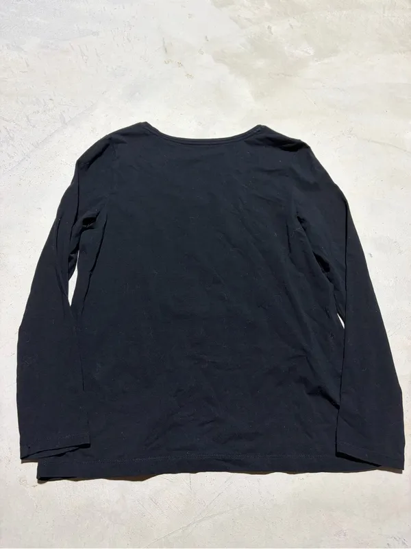 Lauren Ralph Lauren LRL Black Long Sleeve Logo Tee large - Image 7