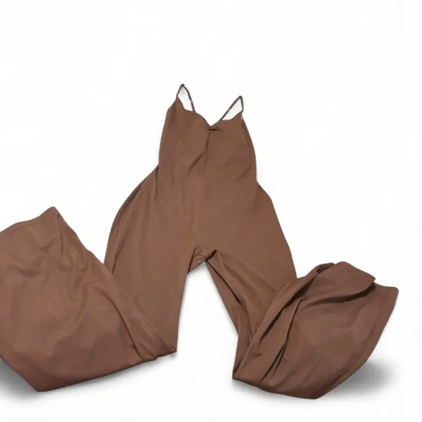 chocolate brown wide-leg jumpsuit Size XL - Image 4