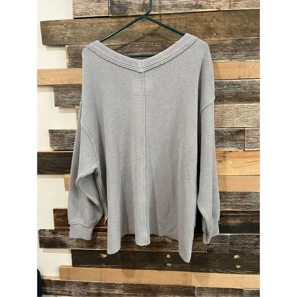 Aerie Downtime V-Neck Sweatshirt sz M - Image 4