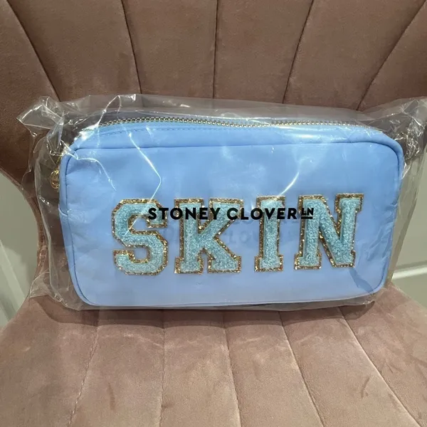 NWT Stoney Clover Lane Skin Small Pouch Periwinkle Blue - Image 4
