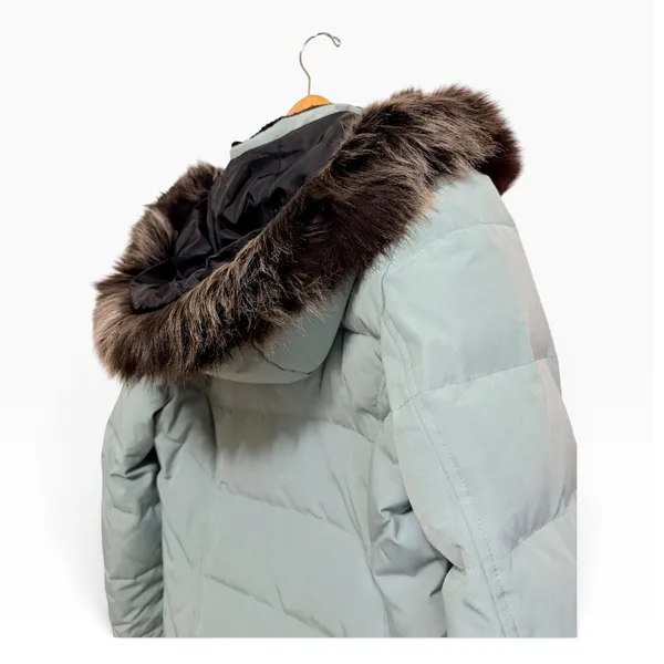Arctic Expedition Faux Fur Hood Quilted Puffer hydradown Jacket Coat Small P - Image 7