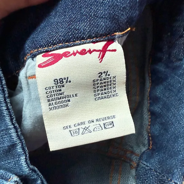 Seven7‎ Cotton Shabby Y2K Distressed Bootcut Jeans 30 Indigo - Image 5