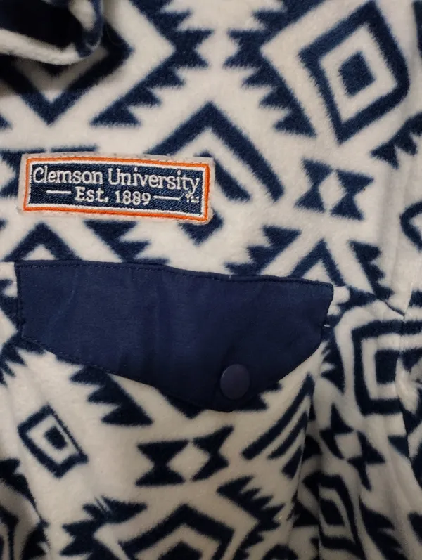 Summit Sportswear Clemson Aztec Print Fleece - Image 2
