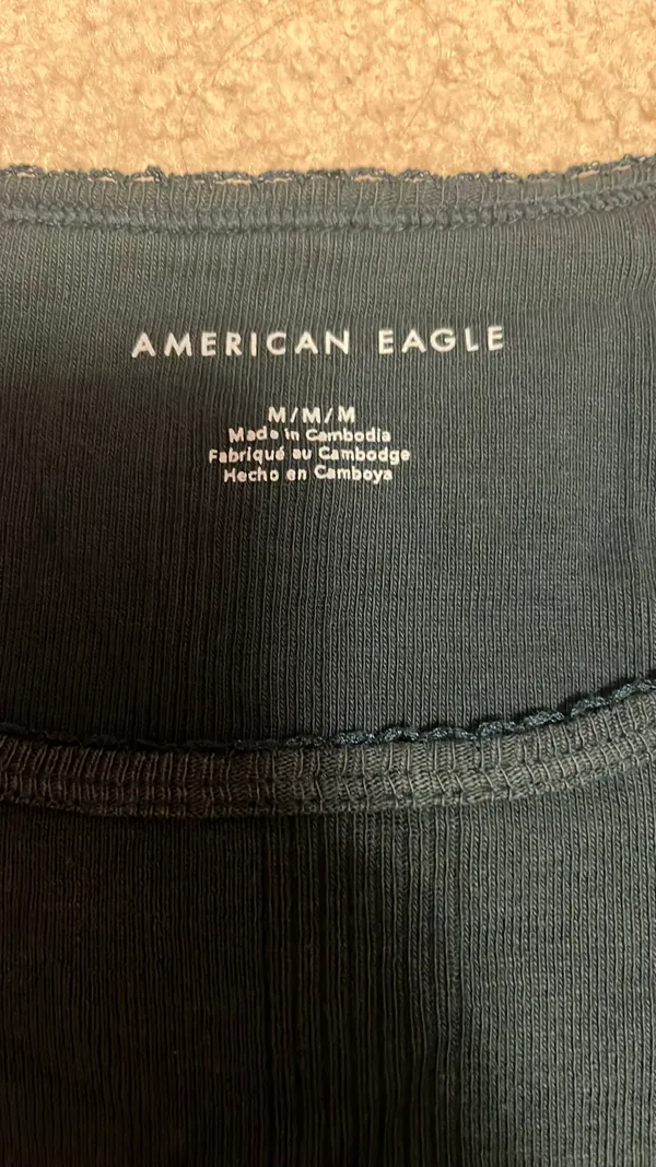 American Eagle green ribbed baby tee - Image 3