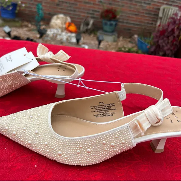 Women's Milan Slingback Heels - A New Day size 8.5 wedding‎ guest pearl summer - Image 6