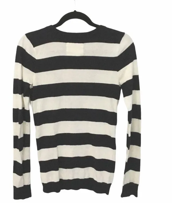 Hollister ★ Varsity Collegiate Rugby Stripe Cardigan Sweater ★ Navy White - Image 7