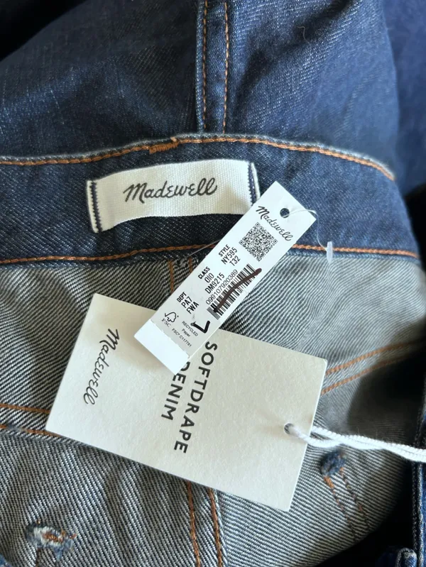 NWT Madewell The‎ Tall Curvy Dean Easy Straight Jean SoftDrape Foundry Wash 32T - Image 6