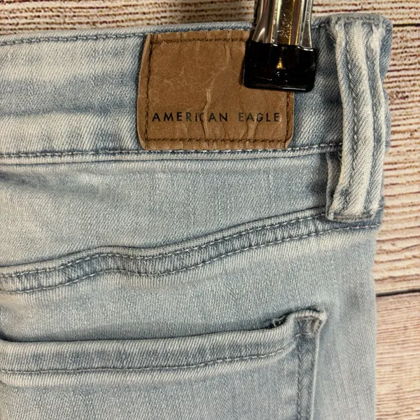 American Eagle Next Level Stretch Hi-Rise Jeggings Women's Size 4‎ Light Blue - Image 5