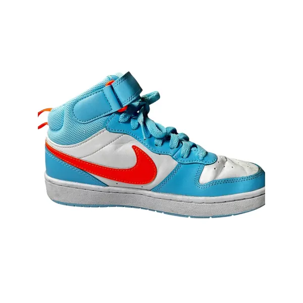 Nike Court Borough Mid 2 GS Blue White Orange High Top Sneakers Youth 4.5Y - Image 3