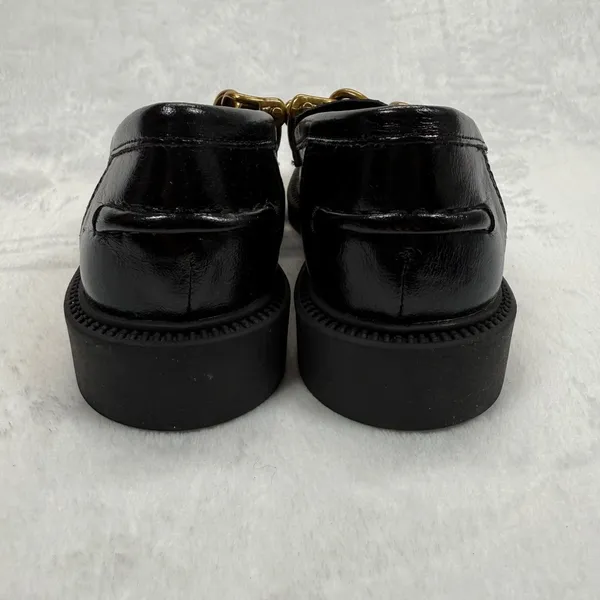 Steve Madden Loafer‎ Black Chain Accent Lug Sole Comfortable Shoes 6.5 - Image 7