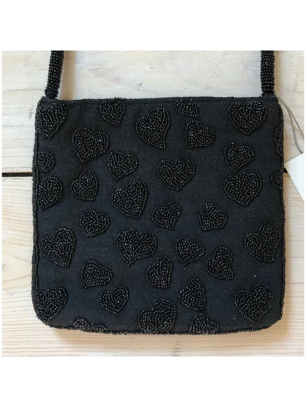 A New Day NWT Beaded Heart Flat Shoulder Bag - Image 6